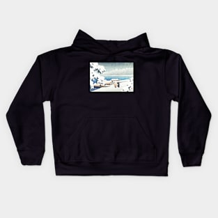 Hashidate in the Snow by Kawase Hasui Kids Hoodie